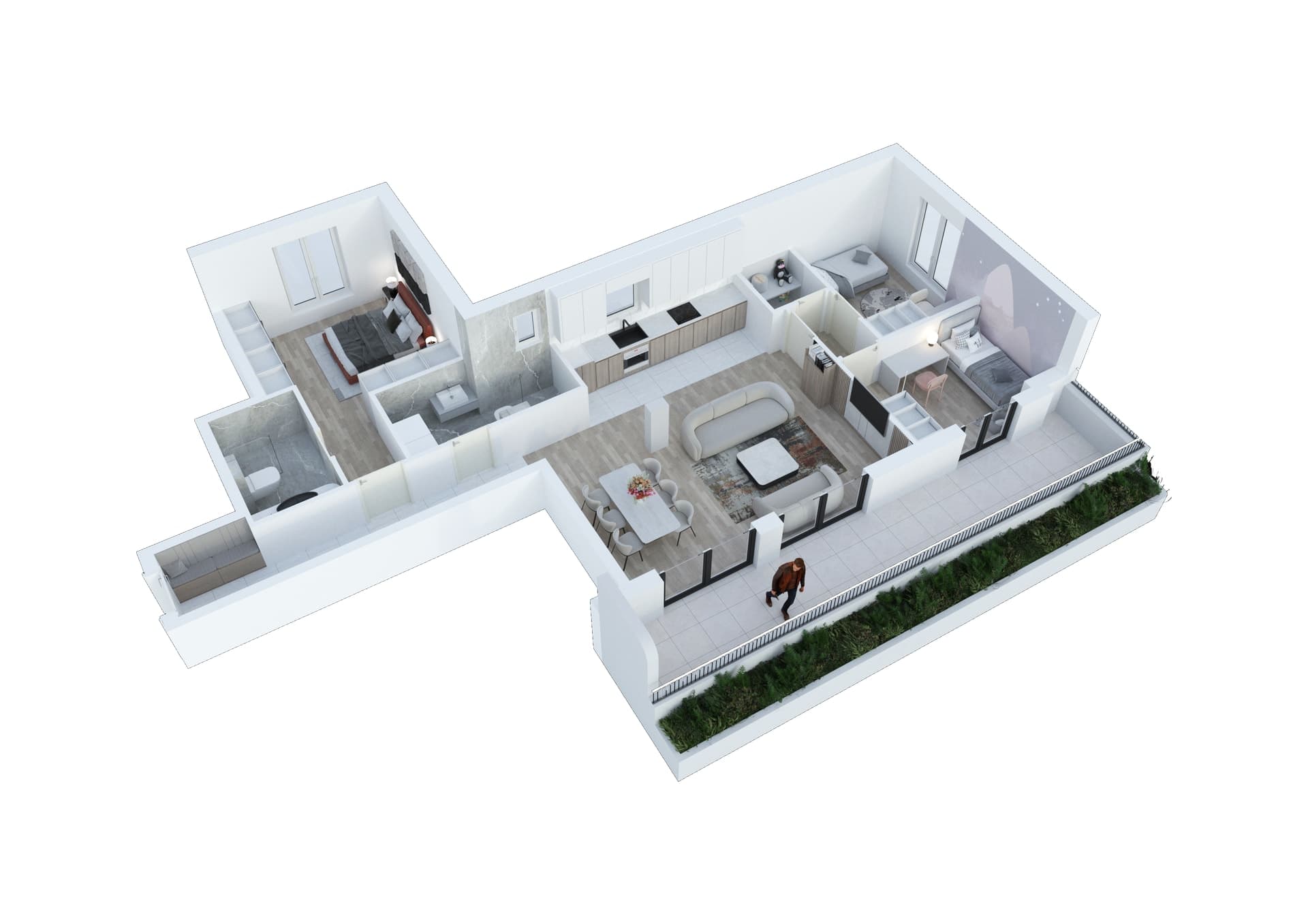 3D prikaz - Sava Garden, stanovi 47